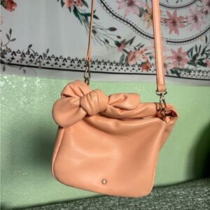 LC Lauren Conrad Peach Crossbody Bag with Bow